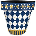 Briarwood Lane Everyday Planter 14" x 15" x 15" Blue and Gold Large Planter by BriarwoodLane
