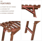 Ufine 3 Tier Ladder Plant Shelf Wood Plant Stand for Indoor Outdoor - Image 4