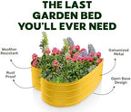 Plant & Plot Galvanized Raised Garden Beds Outdoor // Planter Raised Beds for Gardening, Vegetables, Flowers // Large Metal Garden Box (Yellow) // Tool-Free Assembly - Image 5