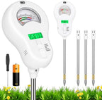 Soil Test Kit, 6-in-1 Soil Moisture Meter, PH/Sunlight/Soil Moisture/Fertility Monitor Indicator Sensor with 4 Removable Probe, Soil Tester for Garden, Lawn, Indoor and Outdoor Plants by Unknown