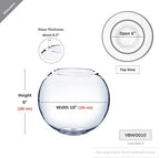 WGV Bowl Glass Vase, Diameter 10", Height 8", Open Width 6", (Multiple Sizes Choices) Clear Bubble Planter Terrarium Fish Bowl for Wedding Event Home Decor, 1 Piece (VBW0010) - Image 2