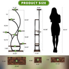 Plant Stand Indoor with Grow Lights - 8 Tiered Corner Plant Shelf Indoor - Image 6