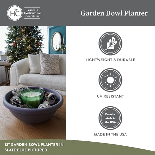 The HC Companies Garden Bowl Shallow Garden Bowl, 15.5 Inch, Teal, 2-Pack - Image 4