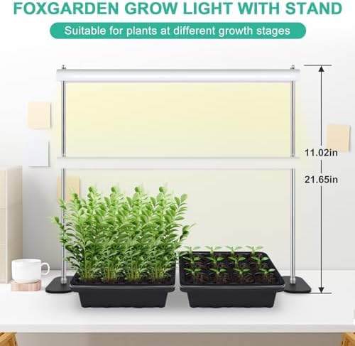 FOXGARDEN Grow Light Stand, Advanced LED Plant Growth Lighting with 4/8/12H Timer, 6 Dimming Options, and Adjustable Height - Optimal for Indoor Plants in Seedlings, Vegetative, and Flowering Phases - Image 3