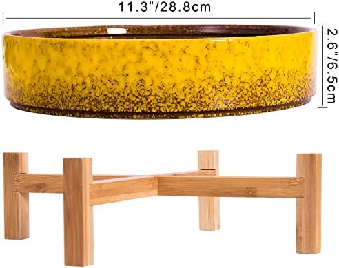 ARTKETTY Bonsai Pots, 11 Inch Large Succulent Pots with Drainage Stand - Image 4