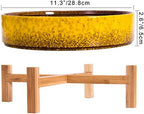 ARTKETTY Bonsai Pots, 11 Inch Large Succulent Pots with Drainage Stand - Image 4