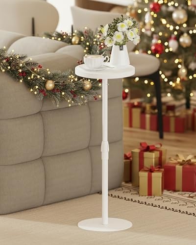 TUTOTAK Tall Round Side Table, Small End Table, Drink Table, Pedestal Table - Image 4