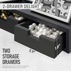 Rebee Vision Key Holder Wall Mount with 2 Drawers for Home Decor, Black - Image 4