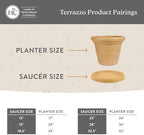 The HC Companies Terrazzo Plant Saucer, 23 Inch, Clay, 1-Pack - Image 5