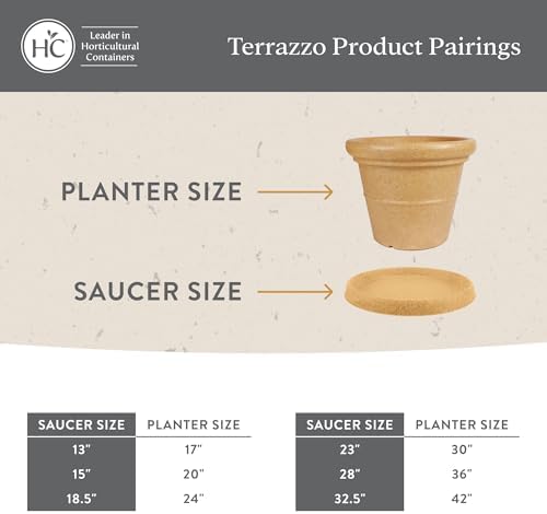 The HC Companies Terrazzo Plant Saucer, 18.5 Inch, Sandstone, 1-Pack - Image 5