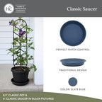 The HC Companies Classic Round Planter Pot, 17.5 Inch, Slate Blue, 2-Pack - Image 2