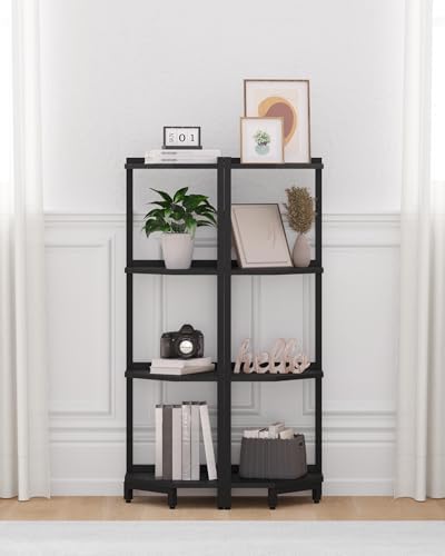 Hzuaneri Corner Shelf Stand 4-Tier Corner Bookshelf Storage Standing Shelf - Image 6