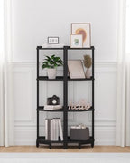 Hzuaneri Corner Shelf Stand 4-Tier Corner Bookshelf Storage Standing Shelf - Image 6
