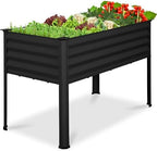 Best Choice Products 48x24x30in Galvanized Raised Garden Bed, Metal Elevated Planter Box, Vegetable Garden for Backyard, Patio, Balcony, 100% Non Toxic Materials - Black by BestChoiceProducts