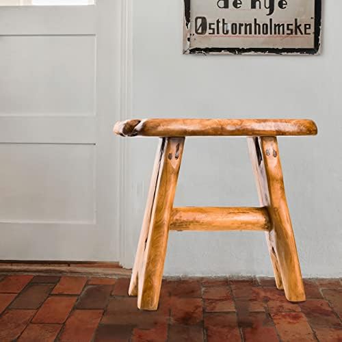 Wood Step Stool, Unique Design Live Edge Wood Stool, Freeform Natural Plant Stand for Garden, Yard, Living Room, Bedroom - Image 6