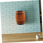 UPKOCH Rustic Wooden Wine Barrel Wall Decor Half Barrel Artisan Craft Vintage Style Bar Decor - Image 5