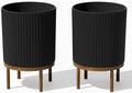 Veradek Demi Series Raised Planter - Round Planter with Stand by VeradekOutdoor