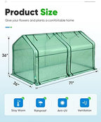 Quictent Mini Greenhouse for Indoor Outdoor, Portable Quick-Setup Tabletop - Image 3