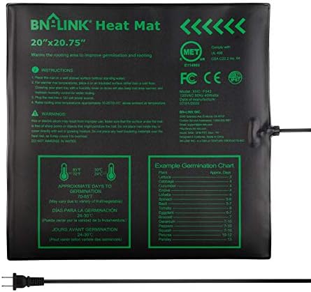 BN-LINK 20" x 20.75" Seedling Heat Mat for Seed Starting Plants Germination by BN-LINK
