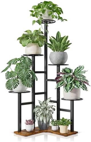 6 Tier Balcony Corner Plant Stand Sturdy Corner Plant Shelves Indoor by Unknown