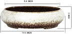 ARTKETTY Succulent Pots - 11.5 Inch Ceramic Bonsai Pots with Drainage - Image 2