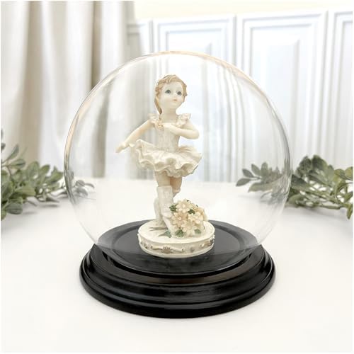 Plymor 5" x 6" Glass Display Dome Globe Cloche (Black Wood Veneer Base), Pack of 12 - Image 3