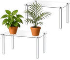 RattanView 2 Pcs 16 Inch Acrylic Risers Display Stands 4-leg Plant Stand by RattanView