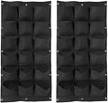 ZOENHOU 2 Pack Total 36 Roomy Pockets Vertical Garden Planter, Wall-Hanging Flower Pot Bags, Felt Wall Mount Balcony Planter Pouch for Herbs, Succulent, Flowers and Vegetables by ZOENHOUDIRECT