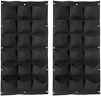 ZOENHOU 2 Pack Total 36 Roomy Pockets Vertical Garden Planter, Wall-Hanging Flower Pot Bags, Felt Wall Mount Balcony Planter Pouch for Herbs, Succulent, Flowers and Vegetables by ZOENHOUDIRECT