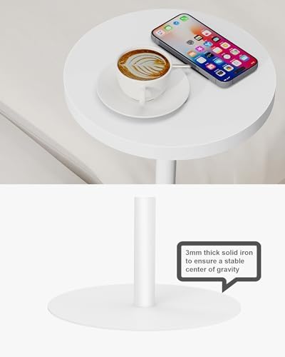 TUTOTAK Tall Round Side Table, Small End Table, Drink Table,Pedestal Table - Image 6