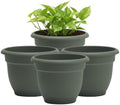 Bloem Ariana 8" Plastic Self-Watering Planter, Basil, 4-Pack by Bloem