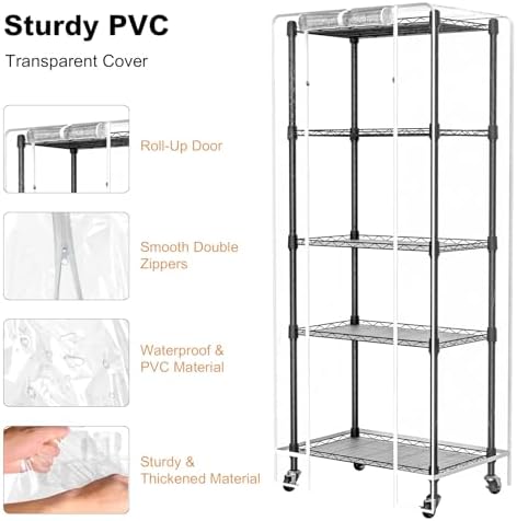 Indoor Greenhouse with Grow Lights with 72W , 5 Tier 23.2" L×13.4" W×61.4" H - Image 4