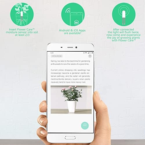 Soil Moisture Meter 4 in 1,Plant Water Monitor,Automatically detect Moisture/Temperature/Light/Fertility,Can Connect to Mobile Phone via Bluetooth,Hygrometer Sensor for Indoor Plants (3pc) - Image 6