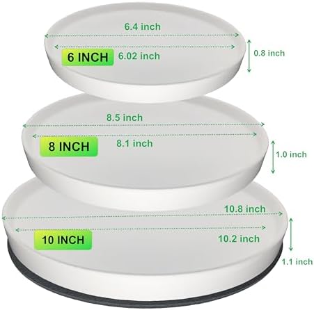 Yukfona Ceramic Plant Saucer Pot Tray 6、8、10 Inch White, Planter Saucers for Indoors Outdoor, Durable Sturdy Flower Drainage drip Water Tray for Glazed Pots Base - Image 2