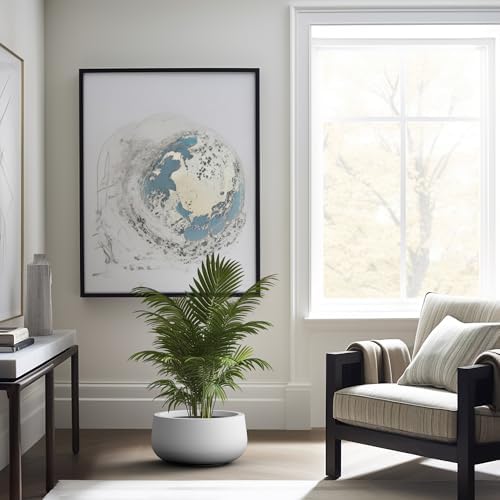 Kante Accent Round Bowl White Concrete Planter 16" Dia, Outdoor - Image 6