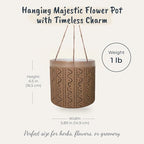 Hanging Majestic 6.5" Flower Pot, Multi Color - Image 3