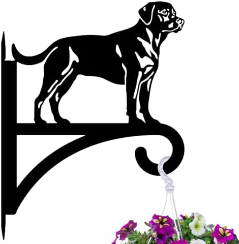 peacoblue Labrador Plant Hanger Bracket, Iron Outdoor Hanging Hook by PEACOBLUE