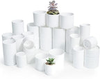 D'vine Dev 36-Pack Plastic Planter Pots, 2/2.5/3 in, White, 74-T-A by DvineDevPlanterPotsandStand