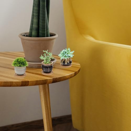Uonlytech 6pcs Ceramic Succulent Planter Pots Xmas with Bamboo Tray - Image 4