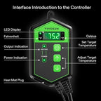 VIVOSUN 2 Pack Durable Waterproof Seedling Heat Mat Warm Hydroponic Heating Pad 10’’ x 20.75’’ and Digital Heat Mat Thermostat Temperature Controller 40–108 ºF for Reptiles, Seedlings, Germination - Image 7