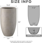 Kante Large Round Tapered Weathered Concrete Planter 24" Tall, Outdoor - Image 2