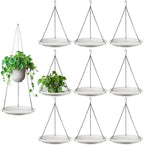 Hanging Planter for Plant, 12" Plant Saucer with Chain(10 Pcs,White） by Saillong