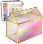 D'Eco Iridescent Glass Plant Terrarium, Centerpiece, Wedding Letterbox by DecoHousewares-InnovativeSolutionsforInnovativeHomes