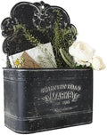 All Chic Black Metal Wall Planter - Outdoor Indoor Hanging Rustic Mount for Farmhouse Decor by HOME