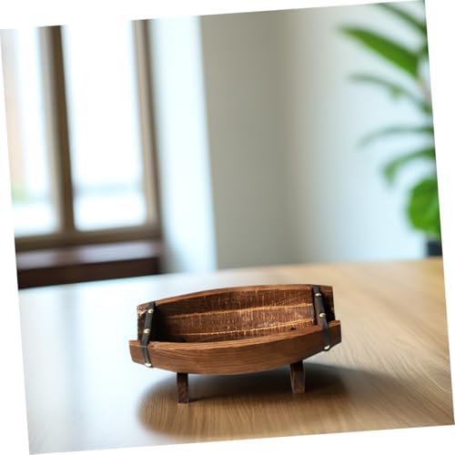 Wooden Half Planter Rustic Plant Container with Base Tray for Outdoor Plants Unique Garden Decor for Weddings and Patios - Image 7