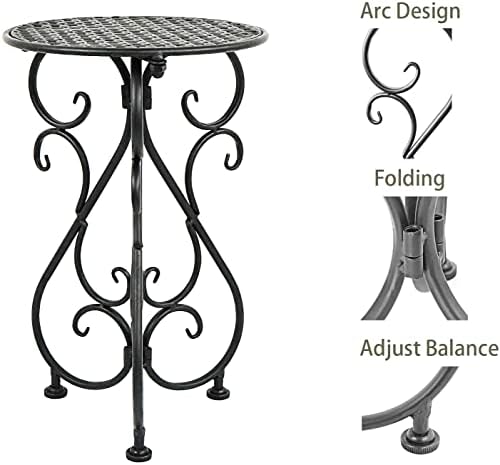 NAKUPE Metal Plant Stands 2 Pack, Heavy Duty Plant Pedestal 17" Tall, Single Flower Pot Holder for Indoor, Outdoor, Patio, Porch, Garden, Balcony, Black - Image 6