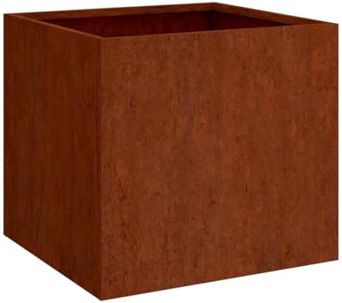 2 Pack Corten Steel Planter Box 19.3 Inch Outdoor Garden Bed - Image 5