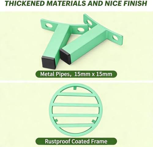 3 Pack 12 Inch Metal Plant Stands Outdoor Indoor Riser,Mint Green - Image 3