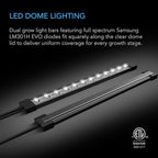 AC Infinity Heavy-Duty Large Humidity Dome w/ Full Spectrum LED Grow Lights - Image 5