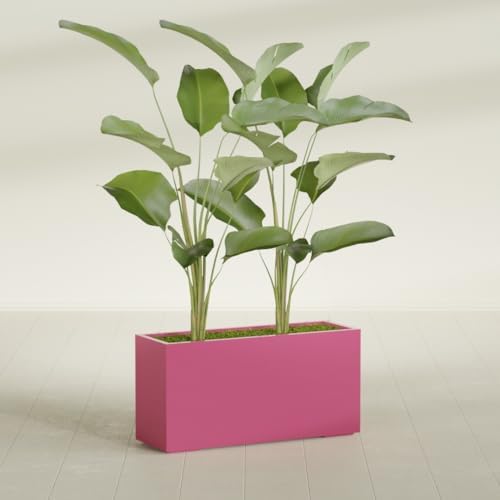 Greenline Leo Tall Rectangular Fiberglass Planter, Outdoor Planter Box - Image 4